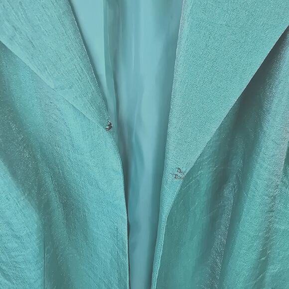 TanJay Blazer Jacket Womens 18W Metallic Green Summer Lightweight Pocket Career - Picture 10 of 14